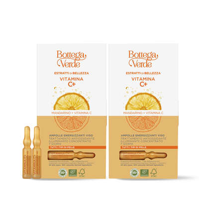 Estratti di bellezza 2 item offer - Vitamina C+ - Energizing face ampoules - Mandarin + Vitamin C - Concentrated 7-day antioxidant and brightening treatment (7 ampoules) - all skin types
