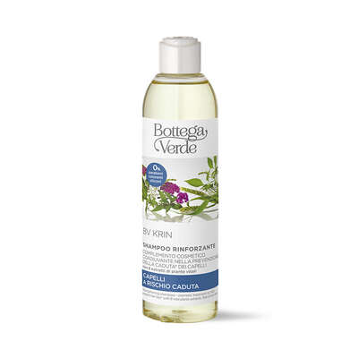 BV Krin - Shampoo rinforzante - complemento cosmetico coadiuvante nella prevenzione della caduta* dei capelli - con 8 piante vitali (250 ml) - capelli a rischio caduta