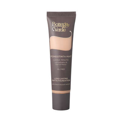 Long-lasting matte foundation with Peach blossom extract (30 ml) - oil free