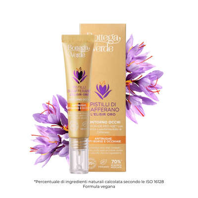 The golden elixir - Eye contour - combats wrinkles, puffy eyes and dark circles - with SAFFRON-IDE PRO AGE with Ceramides and hyperfermented Saffron extract (10 ml)