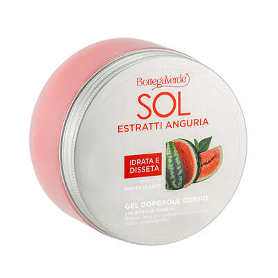 SOL Estratti Anguria - Gel corporal aftersun - hidrata y apaga la piel - con pulpa de Sandía (150 ml) - efecto refrescante
