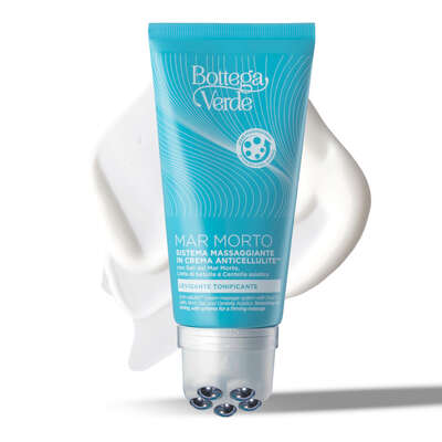 Anti-cellulite* cream massage system - with Dead Sea Salts, Birch Sap and Centella Asiatica (150 ml) - smoothing and toning, with spheres for a firming massage