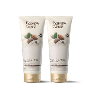 Oferta 2 unidades - Leche corporal - nutritiva y protectora - con manteca de Karit&eacute; (200 ml) - pieles normales o secas