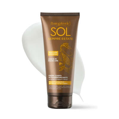 SOL Sempre Estate - Self-tanning body cream with Papaya and Mango extracts (200 ml) - for a natural, golden tan all year round