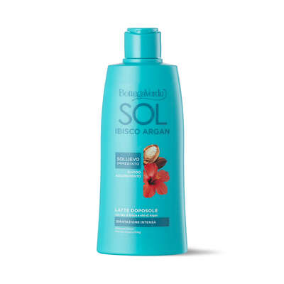 Aftersun lotion - instant relief - with Hibiscus oil and Argan oil (200 ml) - intense moisturizing - absorbs rapidly