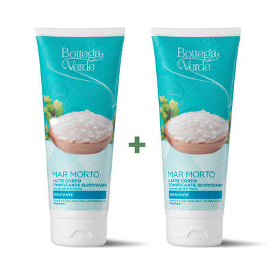 Offerta 2 pezzi Mar Morto - Latte corpo tonificante quotidiano - con sali del Mar Morto (200 ml) - idratante
