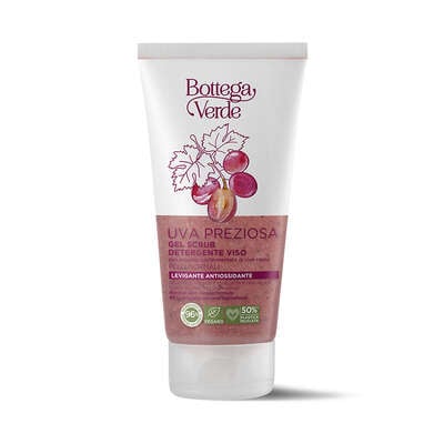 Scrub gel - face cleanser - smoothing and antioxidant - with hyperfermented Red Grape extract (150 ml) - normal skin