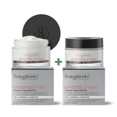 ** 1 + 1 OFFER** Effetto Lifting - Anti-ageing night cream, instant* lifting effect, with hyaluronic acid and Lotus flower extract (50 ml) - for normal and dry skin