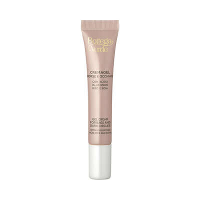 Gel cream for bags and dark circles - with Hyaluronic Acid, Rice and Soya (15 ml)