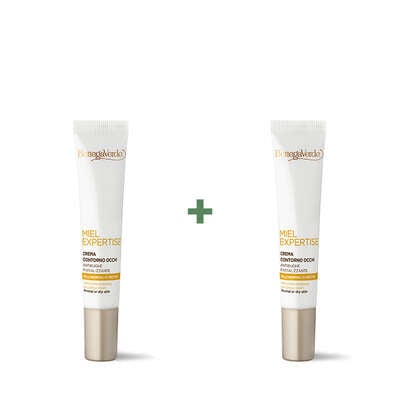Offerta 2 pezzi  Mielexpertise - Crema contorno occhi - antirughe rivitalizzante - con Cuore di Miele® e Pluridefence® - pelli normali o secche