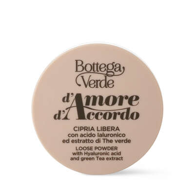 d'Amore d'Accordo - Cipria libera con acido Ialuronico e Thè Verde