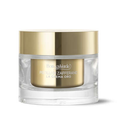 The golden cream - Day and night face treatment -  10-way global anti-wrinkle anti-aging action - with SAFFRON-IDE PRO AGE with Ceramides and hyperfermented Saffron extract (50 ml)