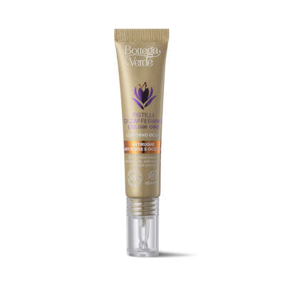 The golden elixir - Eye contour - combats wrinkles, puffy eyes and dark circles - with SAFFRON-IDE PRO AGE with Ceramides and hyperfermented Saffron extract (10 ml)