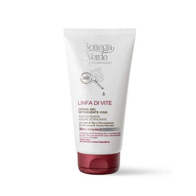 Linfa di Vite - Crema gel limpiador facial - con Savia de Vid y fitocomplejo de Uva roja de Tenuta Massaini (150 ml) - antioxidante, acción suavizante