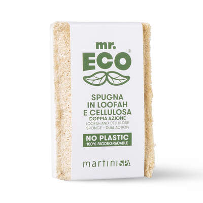 MR. ECO - Spugna in Loofah e Cellulosa - doppia azione