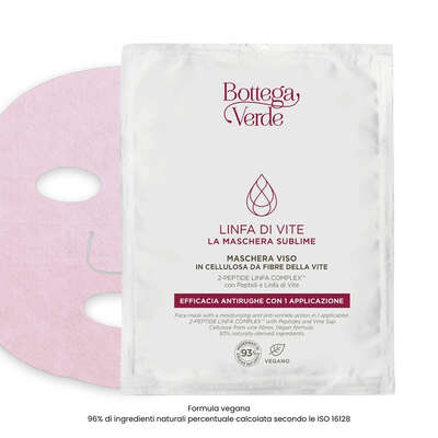 Sublime mask - Face mask with a moisturizing and anti-wrinkle action in 1 application - 2-PEPTIDE LINFA COMPLEX&iquest; with Peptides and Vine Sap (12 ml) - all skin types