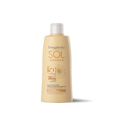 Sun lotion - advanced protection - face and body - with hyperfermented Sunflower extract from Tenuta Bottega Verde (200 ml) - HIGH PROTECTION SPF50 - INFRARED - WATER RESISTANT