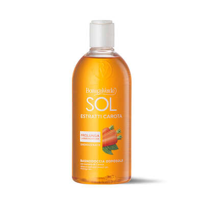 SOL Estratti Carota - Aftersun bath and shower gel - prolongs your tan - with Carrot extract (400 ml) - energising