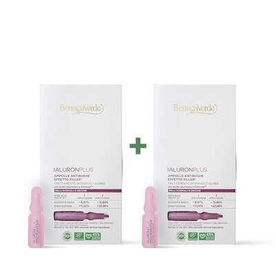 OFFERTA 2 PEZZI Ialuron Plus - Ampolle antirughe effetto filler* - trattamento intensivo 7 giorni - con acido Ialuronico e Filmexel ®  - pelli normali o secche