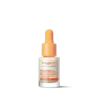 Sérum ampolla iluminadora - concentrado facial - con un 5 % de Vitamin complex e hiperfermentado de Girasol de la finca Tenuta Bottega Verde (15 ml) - acción unificadora
