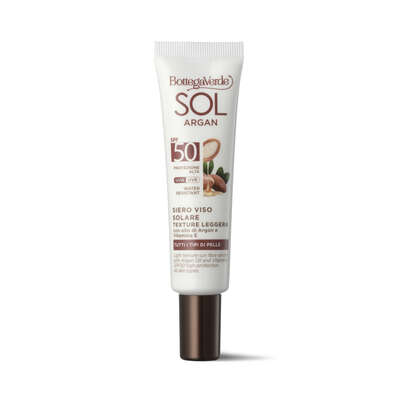 SOL Argan - Sun Face Serum - light texture - with Argan Oil and Vitamin E - SPF50 high protection (25 ml) - water-resistant - all skin types