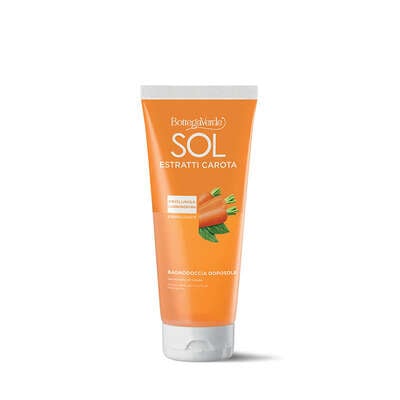 SOL Estratti Carota - Aftersun bath and shower gel - prolongs your tan - with Carrot extract (200 ml) - energising