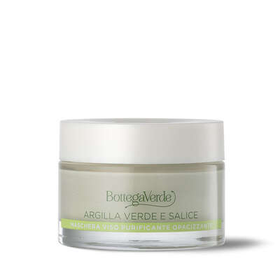 Argille di bellezza - Purifying, mattifying face mask (50 ml) - Green Sicilian clay and Willow extract - impure or oily skin