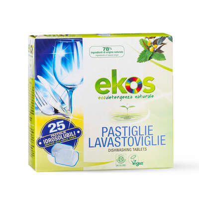 EKOS - Detersivo in pastiglie per lavastoviglie con olio essenziale di Menta ed Eucalipto