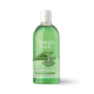 ALOE - Gel de baño y ducha - delicado - con zumo de Aloe ecológico (400 ml) - todo tipo de pieles