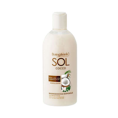 SOL Cocco - Gel de baño y ducha aftersun - suavizante - con Leche de Coco (400 ml) - no elimina el bronceado