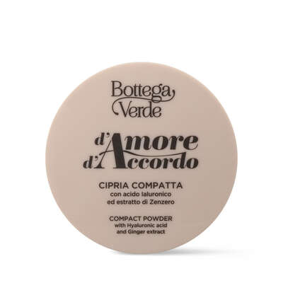 D'Amore d'Accordo - Cipria compatta con acido Ialuronico e Zenzero