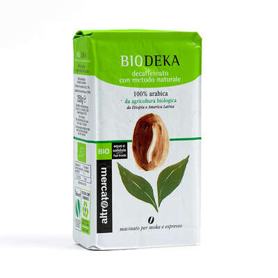 ALTROMERCATO - Caffè 100% Arabica macinato Decaffeinato Biodeka