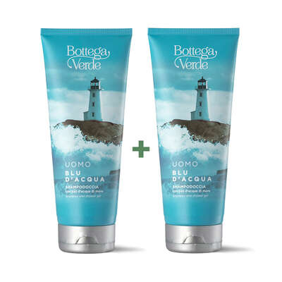 OFFERTA 2 PEZZI UOMO - Blu d'Acqua - Shampodoccia con sali d'acqua di mare