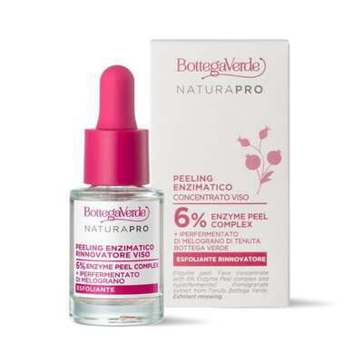 Renewing enzyme peel - face concentrate - with 6% Enzyme Peel complex and hyperfermented Pomegranate extract from Tenuta Bottega Verde (15 ml) - exfoliant