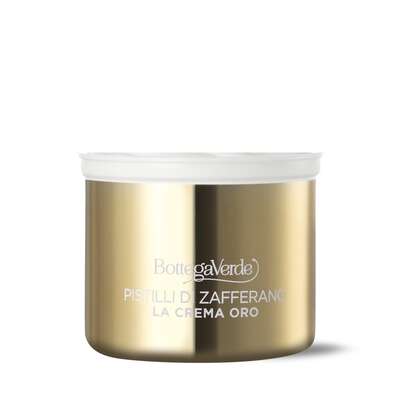 The golden cream - Day and night face treatment refill - 10-way global anti-wrinkle anti-aging action - with SAFFRON-IDE PRO AGE with Ceramides and hyperfermented Saffron extract (50 ml)