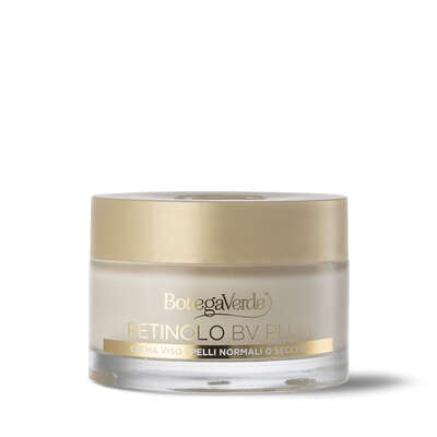 Retinolo Bv Plus - Crema facial - antiedad y elastizante - con Pro-Retinol, Colágeno vegetal y ácido Hialurónico (50 ml) - pieles normales o secas