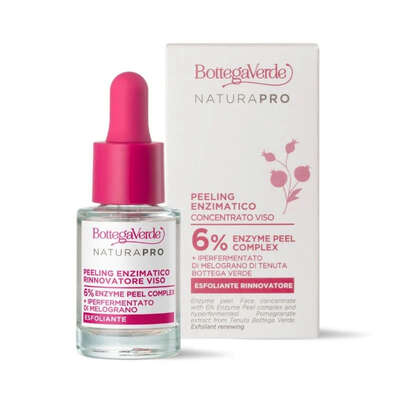 Renewing enzyme peel - face concentrate - with 6% Enzyme Peel complex and hyperfermented Pomegranate extract from Tenuta Bottega Verde (15 ml) - exfoliant