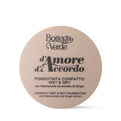 d¿Amore d¿Accordo - Compact wet & dry foundation with Niacinamide and Ginger extract (8 g)
