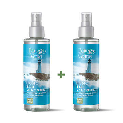 Offerta 2 pezzi UOMO - Blu d'Acqua - Parfum deodorant con sali d'acqua di mare