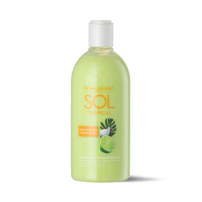 SOL Tropical - Gel de baño y ducha aftersun - efecto terciopelo - con leche de Coco y extracto de Lima (400 ml) - no elimina el bronceado