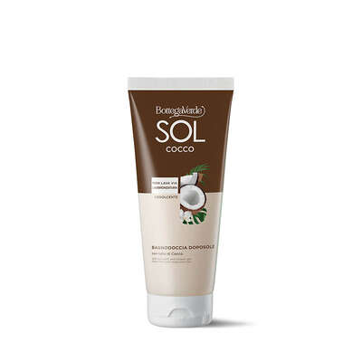 SOL Cocco - Gel de baño y ducha aftersun - suavizante - con Leche de Coco (200 ml) - no elimina el bronceado