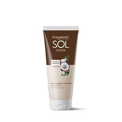 SOL Cocco - Aftersun bath and shower gel - softens your skin - with Coconut milk (200 ml) - does not wash away your tan