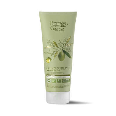 Gel de baño y ducha emoliente - con aceite de Oliva hiperfermentado y tensioactivos biodegradables (200 ml) - pieles normales o secas