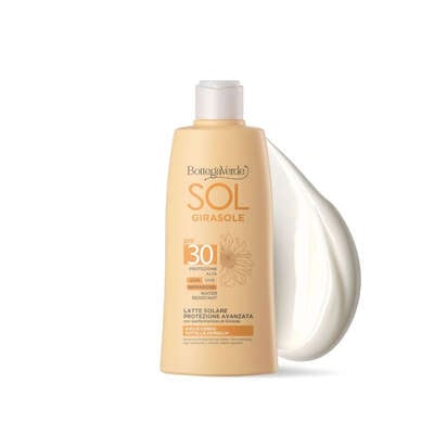 Advanced protection sun lotion - face and body - with hyperfermented Sunflower extract from Tenuta Bottega Verde (200 ml) - HIGH PROTECTION SPF30 - INFRARED - WATER RESISTANT