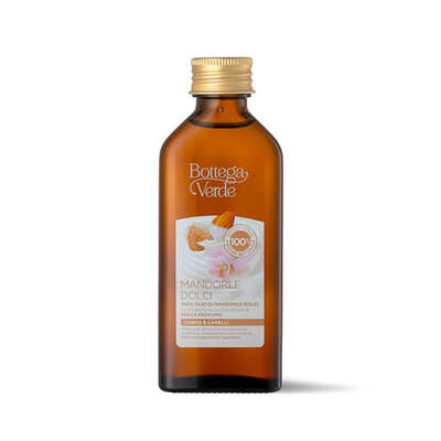 MANDORLE DOLCI - 100% Sweet almond oil - nourishing and elasticising (100 ml) - fragrance-free - hair and body