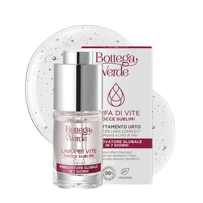 Sublime drops - Shock treatment - global skin renewal in 7 days - 2-PEPTIDE LINFA COMPLEX with Peptides and Vine Sap (10 ml) - fragrance-free