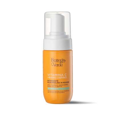 Vitamin C + Hawthorn - Micropeeling cleansing mousse - with Vitamin C, Hawthorn and Fruit enzymes (100 ml) - brightening