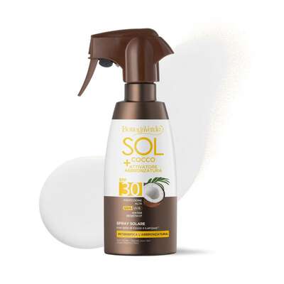 SOL Cocco + Tan Activator - Sun spray - boosts your tan - with Coconut Milk and Lumipod (200 ml) - water resistant - high protection SPF30