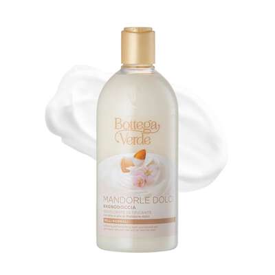Gel de baño y ducha - calmante y suavizante - con leche y aceite de Almendras dulces (400 ml) - pieles normales