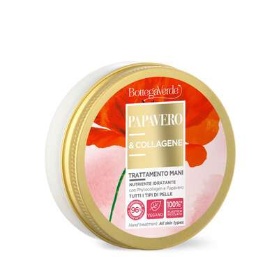 Papavero e Collagene - Trattamento mani - nutriente idratante - con Phytocollagen ed iperfermentato di Papavero di Tenuta Bottega Verde - tutti i tipi di pelle
